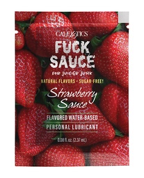 [716770100122] Fuck Sauce Flavored Water Based Personal Lubricant Sachet - .08 oz Strawberry