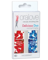 [782421017361] Oralove Delicious Duo Flavored Lube-Warming &amp; Tingling